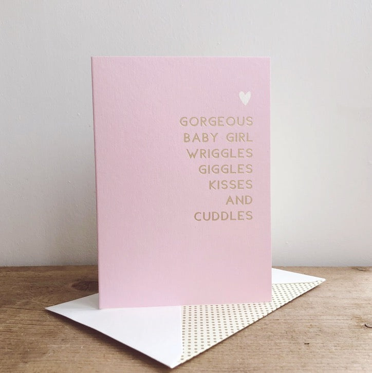 ‘Baby girl’ card by Megan Claire