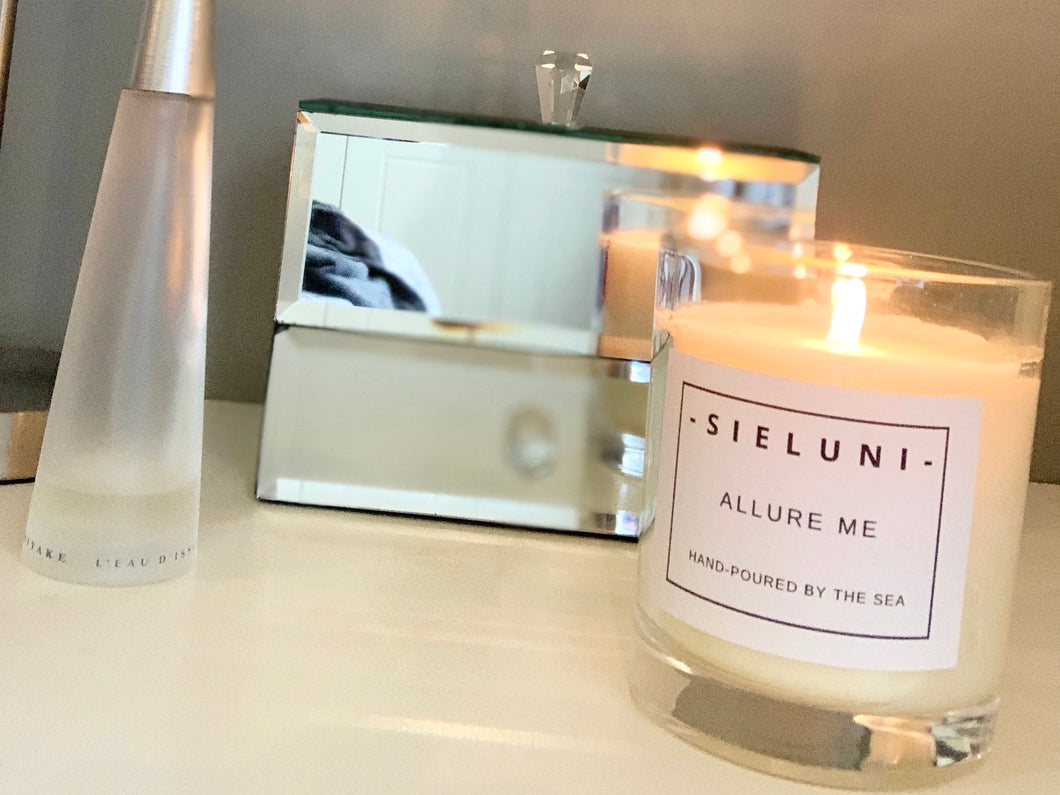 Allure Me - Pine needle, eucalyptus, orange, lime, clove and peppermint essential oil candle