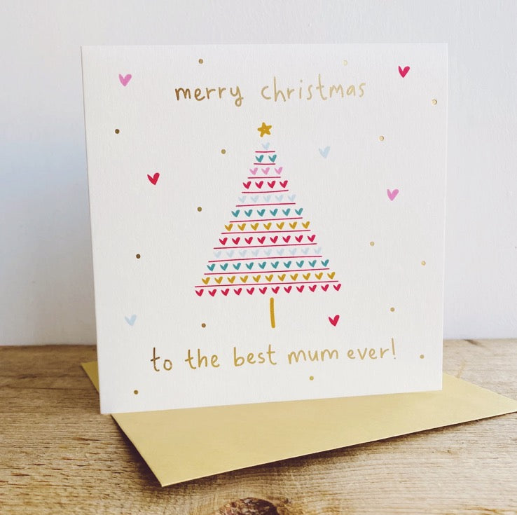 ‘Merry Christmas best Mum ever’ card by Megan Claire