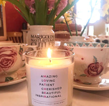Load image into Gallery viewer, Limited edition Mother&#39;s Day candle - Geranium and lemongrass essential oil candle
